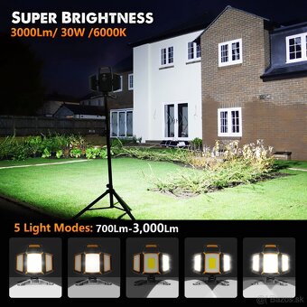 Batéria LED svetlometov SYLSTAR 30 W, 3000 LM super jasná ko - 7