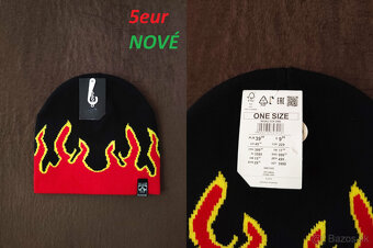 Zimná čiapka s Brmbolcom, s Vysokým okrajom, s Plameňmi - 7