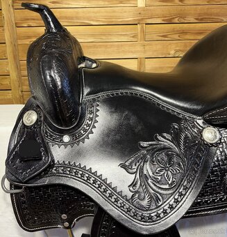 Westernový sedlový komplet 20) černý - 7
