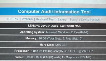 Lenovo ThinkPad L13 Gen 2 i5-11Gen/16GB/256SSD/Win11 - 7