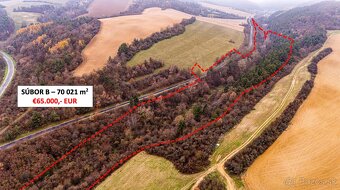 Rokycany – 233.000 m2 LESNÉ POZEMKY v podiele 1/1 - 7