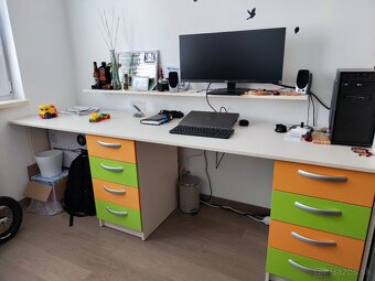 dvojitý písací stôl a poschodová posteľ - 7