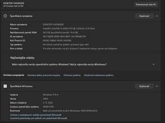 Počítač HP ProDesk 400 G3 SFF - i5 6500 / 16GB DDR4 - 7