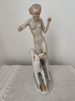 Royal dux Diana akt žena porcelánová soška - 7