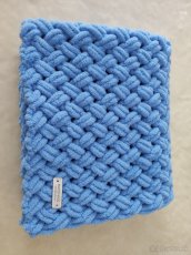 Pletená detská deka modrá - 7