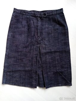 Riflová "áčková" sukňa značky Benetton - 7