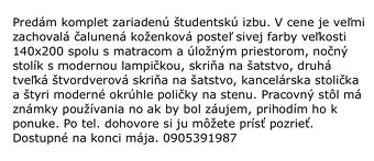 Komplet študentská izba - 7