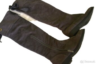 Vysoké semišové čižmy veľ.41 - 7