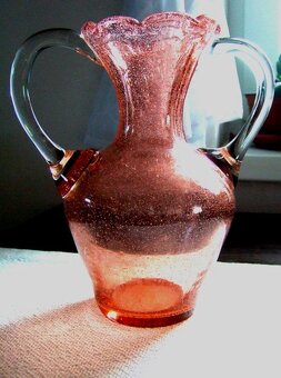 sklo: malachitové, rosé amfora, jantárové, kristál, soška - 7