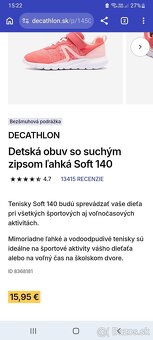 Detská obuv so suchým zipsom ľahká Soft veľ. 33 a 34 - 7