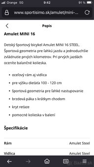 Detsky bicykel Amulet 16ST - 7