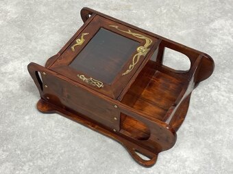 Malá závesná skrinka na kľúče v secesnom slohu - 7