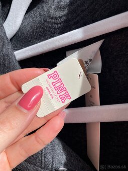 Victoria’s Secret PINK hal-zip farebna trblietava mikina XS - 7