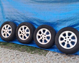 Predám 4x hliníkové disky + letné pneumatiky 195/65 R15 - 7