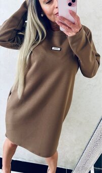 Damske voľne talianske šaty browni - 7