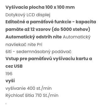 Vyšívací stroj Brother - 7