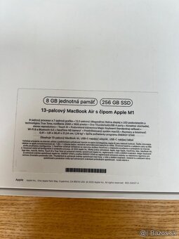 Predám MacBook AIR M1, 8GB/256GB, TOP, ZARUKA SK, CYKLOV - 7