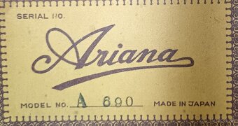 Japonská akustická gitara ARIANA A 690 - 7