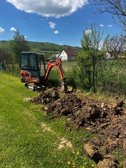 Zemné a výkopové práce, Minibager, nákladná doprava bager - 7
