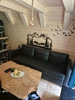 Čierny kožený rozkladaci gauč - 7