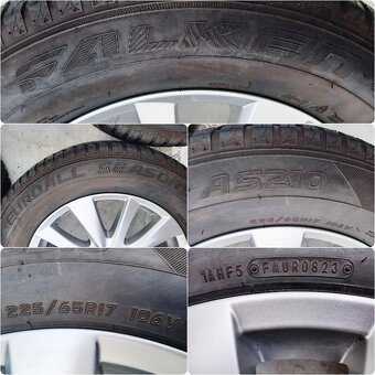 5x114.3 Originál Mazda Top Stav Pneu 225 65 R17 ZIMNÉ - 7