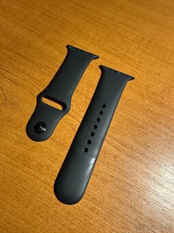 apple watch SE Space Gray Aluminum Case Black Sport Band - 7