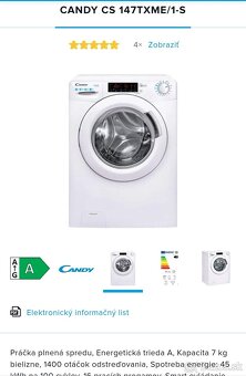Predám novú práčku Candy - 7