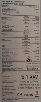 Klimatizácia NOVÁ WEBER wifi možnosť kúriť chladiť - 7