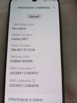 Predám Smsung Galaxy M 21 - 7