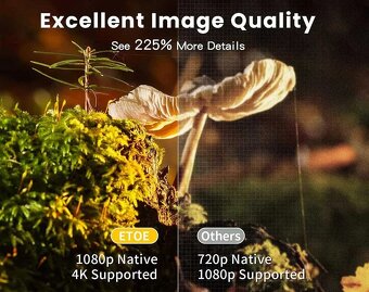ETOE E3 Pro Projektor Google TV 11, 4K, Auto Focus, novy - 7
