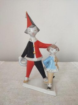 Holloháza Pierrot klaun porcelánová soška - 7