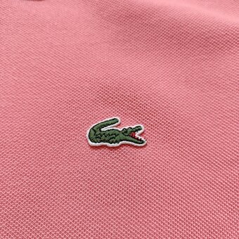 Lacoste ružová polokošeľa s krátkym rukávom XL - 7
