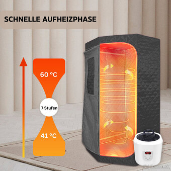 Prenosná parná sauna KPS90 90x90x190 cm - 7