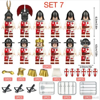 Figúrky Rytieri 5 - typ lego, nové, nehrané - 7