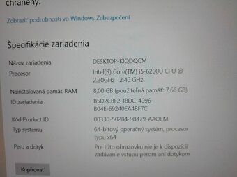 predám 12" HP elitebook 820 g3/ Intel core i5 /8gb ram /ssd - 7