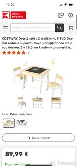 Súprava detského stola a stoličiek COSTWAY - 7
