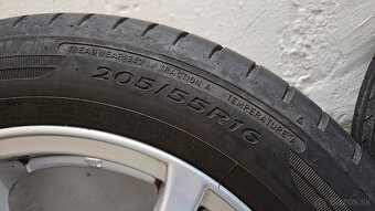 Predám letné kolesá Dunlop + disky ANZIO – 205/55 R16 - 7