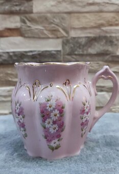 Růžový porcelán,2 hrníčky, Chodov - 7