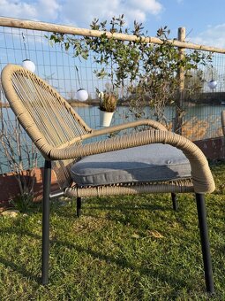 Záhradný bistro set Java z ratanu pre 2 osoby - 7