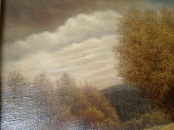 Wilhelm Otto - obrovský obraz v zlatom ráme 100x80 cm - 7