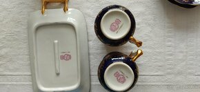 Krásný porcelán - cobalt a růžový - 7