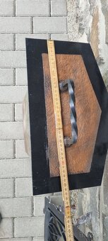 Kované krbové dvierka, zásuvka na popol, rošt - 7