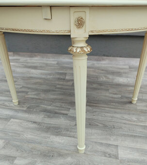 Stôl jedálenský v štýle Ľudovíta XVI – rozkladací. - 7