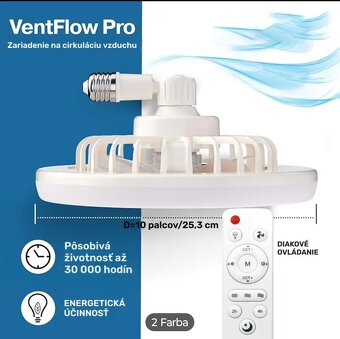 10-palcový E27 zásuvkový inteligentný ventilátor so svetlom - 7
