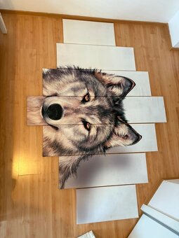 7 dielny obraz na stenu VLK - 7