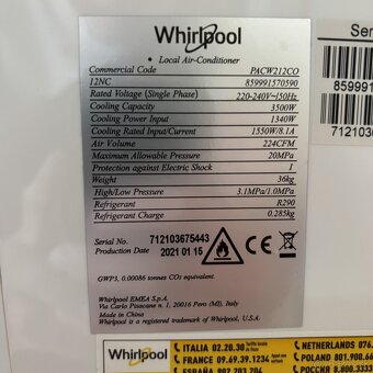 Mobilná klimatizácia Whirlpool - 7