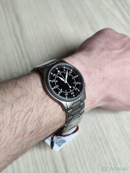 Titánové pánske hodinky BERNY Pilot Field watch, Zafír, NOVÉ - 7