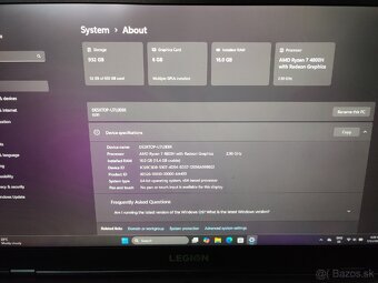 Lenovo Legion 5 -15ARH05H - AMD Ryzen 7 - RTX 2060 - 7