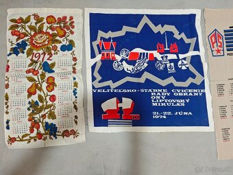 ČSSR, 15ks retro textilne kalendáre - 7