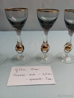 POHÁRE - ZLATÁ ZUZANA - dymová farba - 7